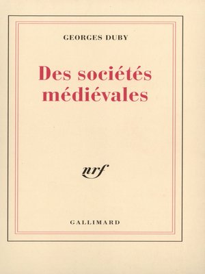 cover image of Des sociétés médiévales